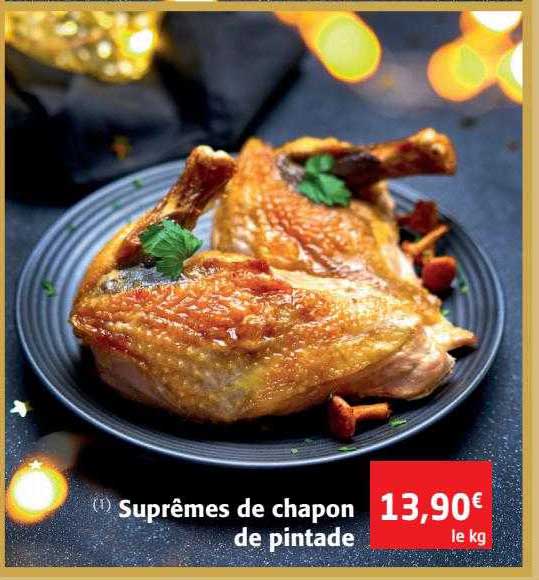 suprêmes de chapon de pintade