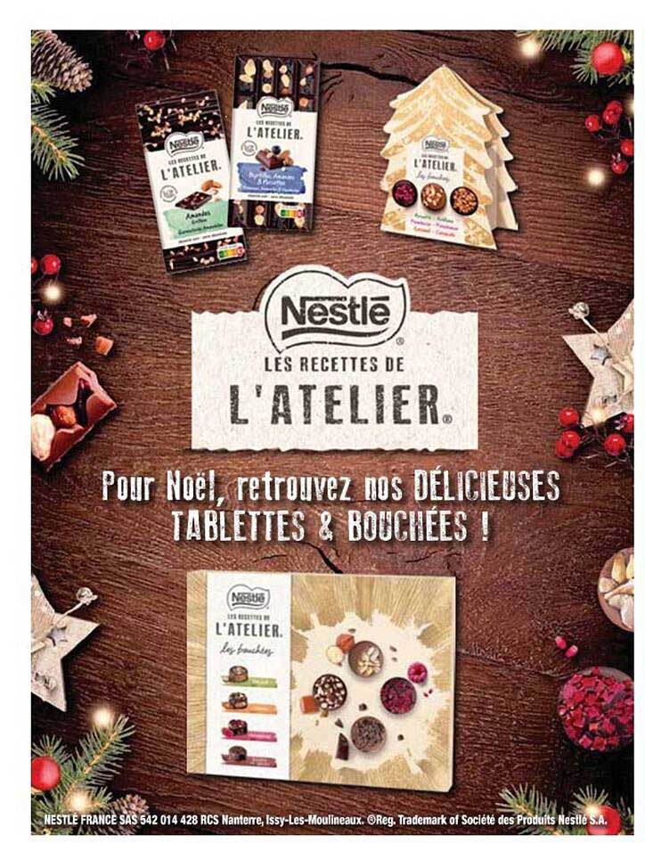 tablettes & bouchées nestlé les recettes de l'atelier