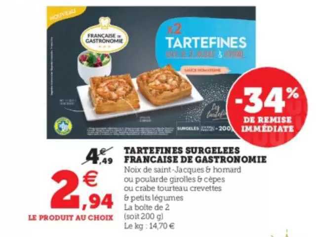Tartefines Surgelées Française De Gastronomie