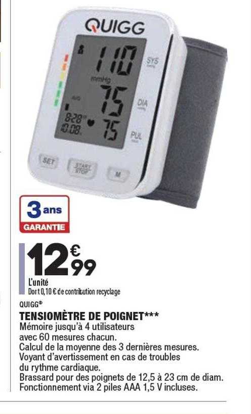 Tensiomètre De Poignet Quigg