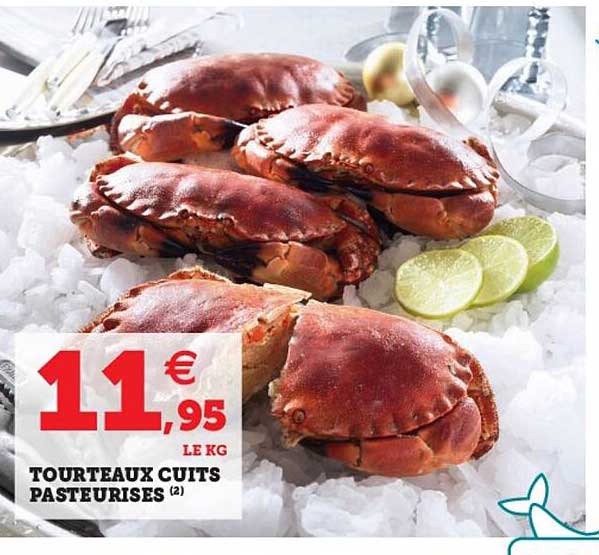 tourteaux cuits pasteurisés