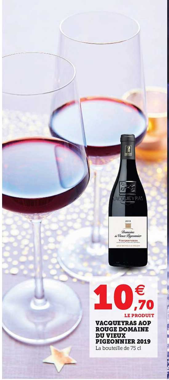 vacqueyras aop rouge domaine du vieux pigeonnier 2019