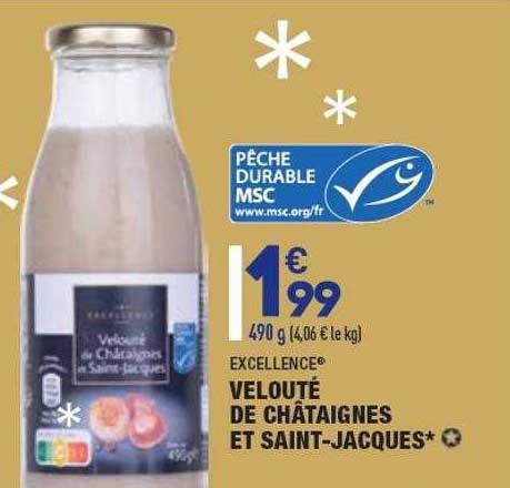 velouté de châtaignes et saint-jacques excellence