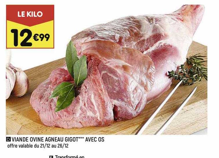 Viande Bovine Agneau Gigot*** Avec Os