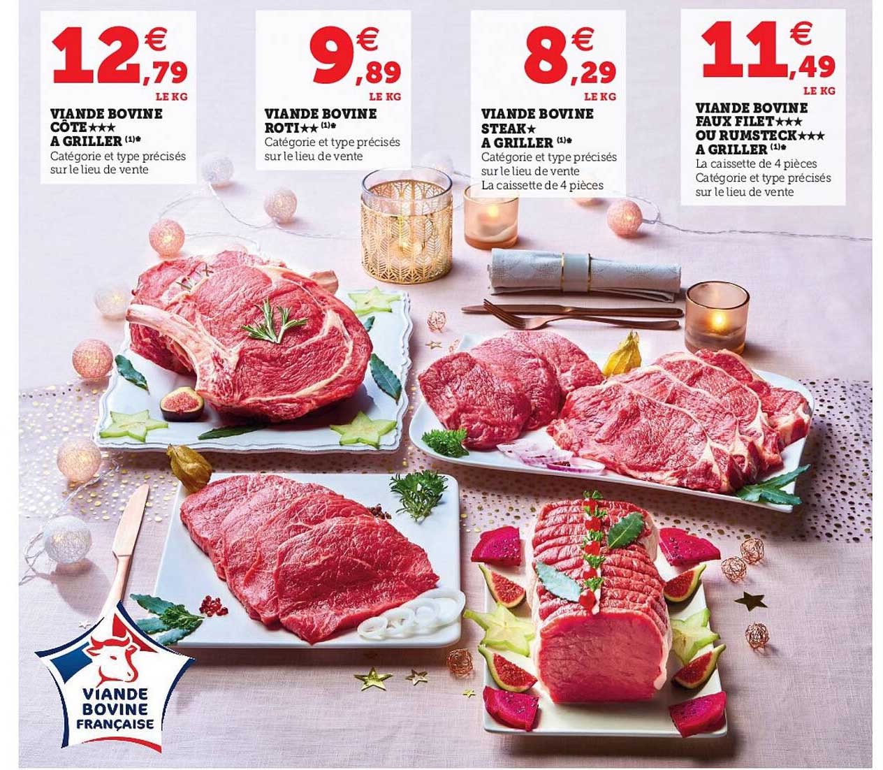 Viande Bovine Côte à Griller, Viande Bovine Rôti, Viande Bovine Steak à Griller, Viande Bovine Faux Filet*** Ou Rumsteck *** à Griller