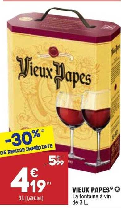 vieux papes la fontaine à vin