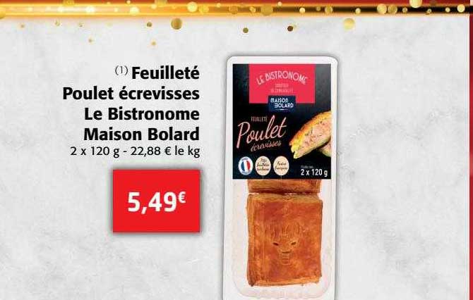feuilleté poulet écrevisses le bistronome maison bolard