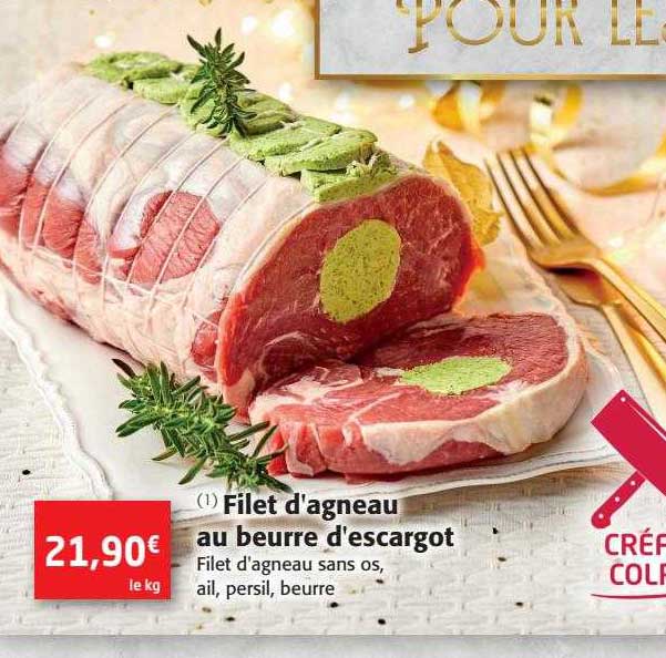 filet d'agneau au beurre d'escargot