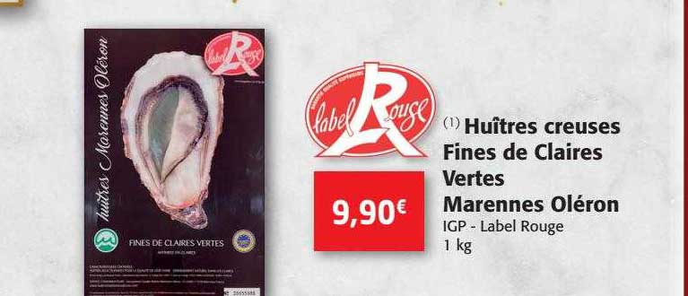 huîtres creuses fines de claires vertes marennes oléron