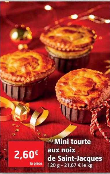 mini tourte aux noix de saint-jacques