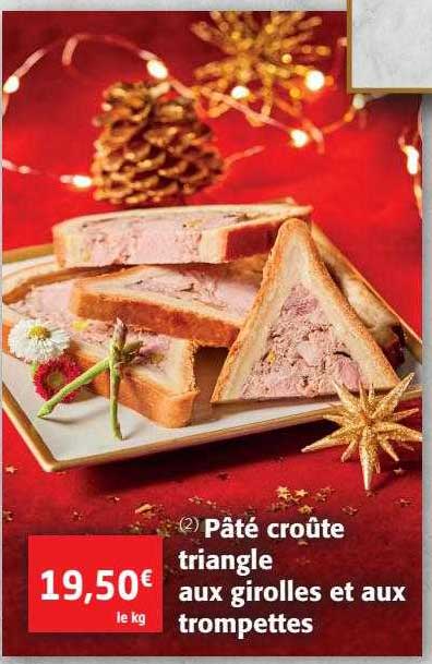 pâté croûte triangle aux girolles et aux trompettes