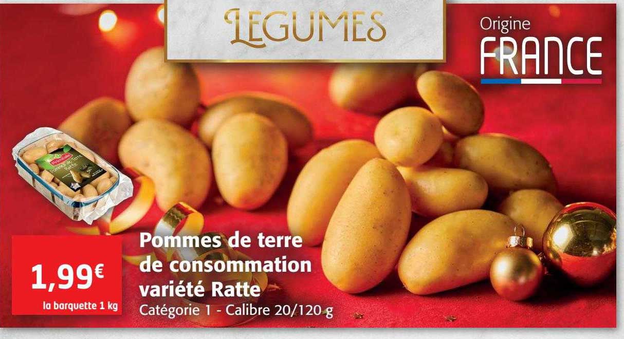 pommes de terre de consommation variété ratte