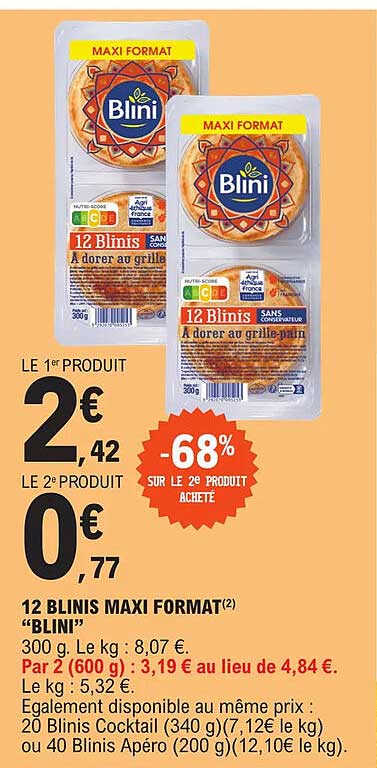 12 blinis maxi format "blini"