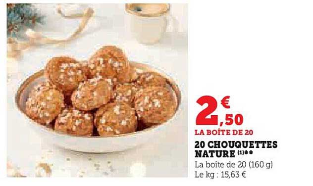 20 Chouquettes Nature