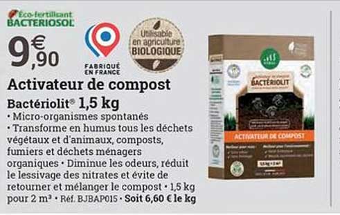 activateur de compost bactériolit 1,5 kg bacteriosol