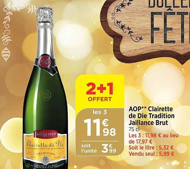 aop clairette de die tradition jaillance brut