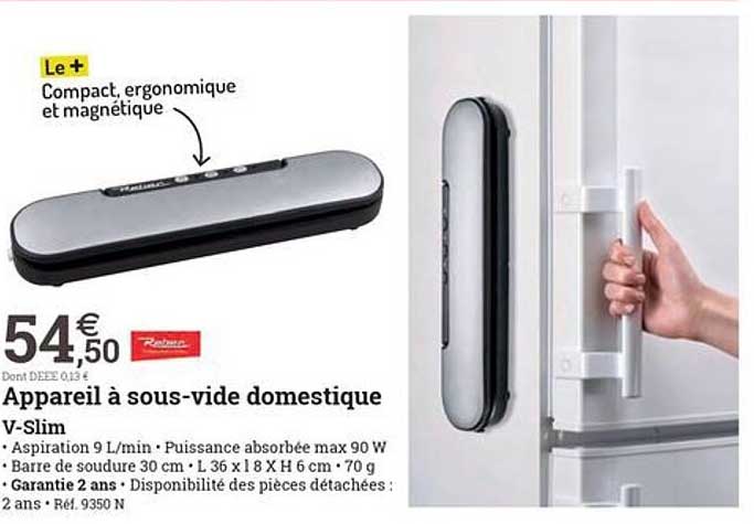 appareil à sous-vide domestique v-slim