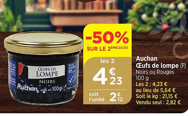 auchan œufs de lompe