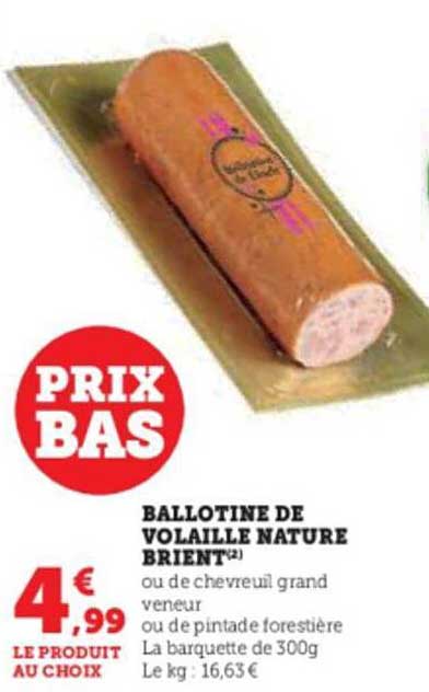 ballotine de volaille nature brient