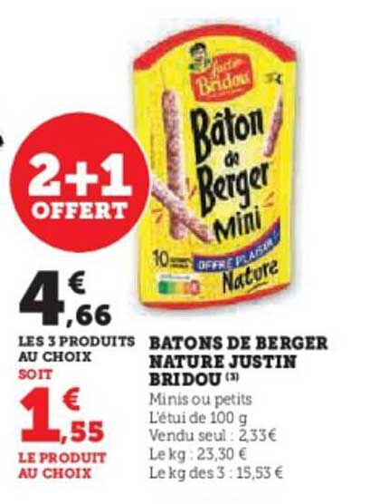 batons de berger nature justin bridou