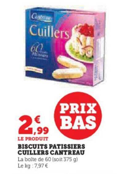 biscuits patissiers cuillers cantreau