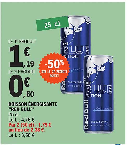 boisson énergisante "red bull"
