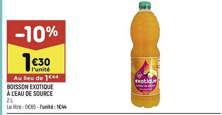 boisson exotique à l'eau de source