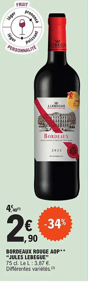 bordeaux rouge aop*** "jules lebegue"