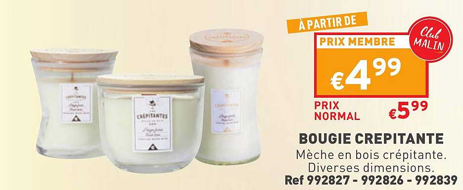 bougie crepitante