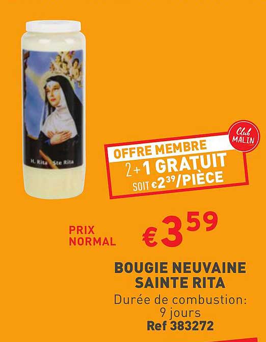 bougie neuvaine sainte rita
