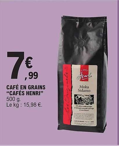 café en grains "cafés henri"
