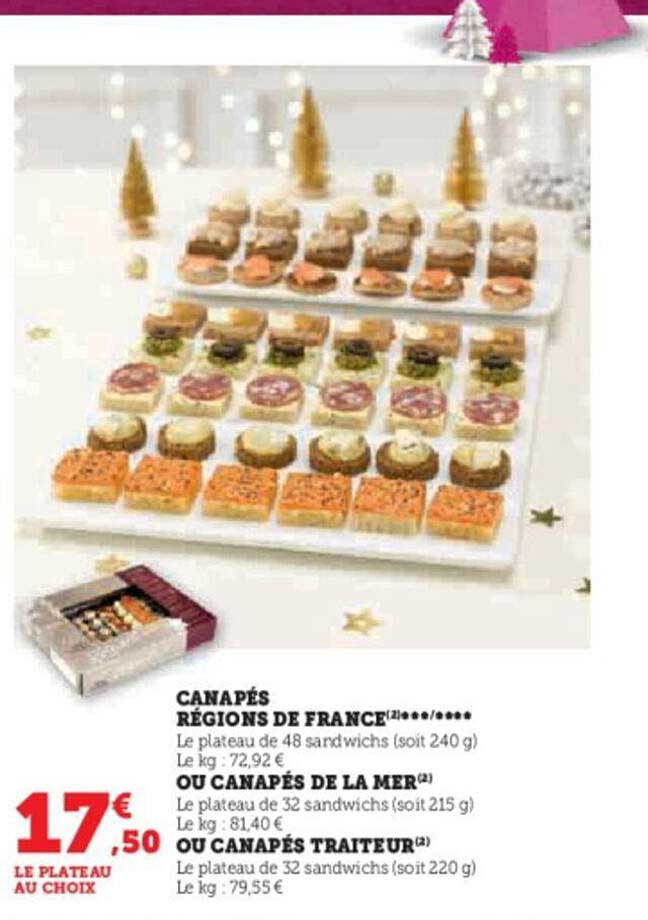 Canapés Régions De France Ou Canapés De La Mer Ou Canapés Traiteur