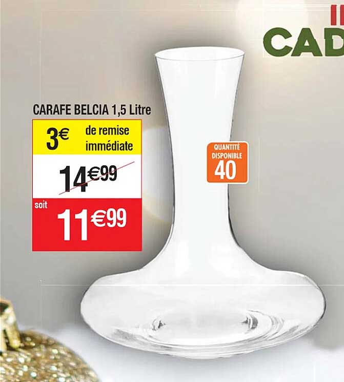 carafe  belcia 1.5 litre