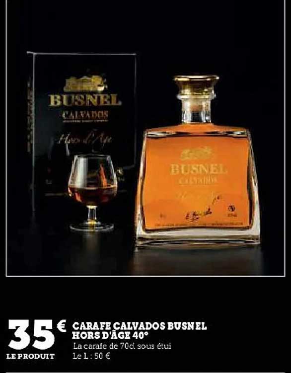 carafe calvados busnel hors d'âge 40°