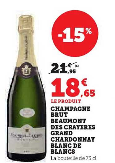 champagne brut beaumont des crayeres grand chardonnay blanc de blancs