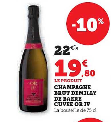 champagne brut demilly de baere cuvée or IV