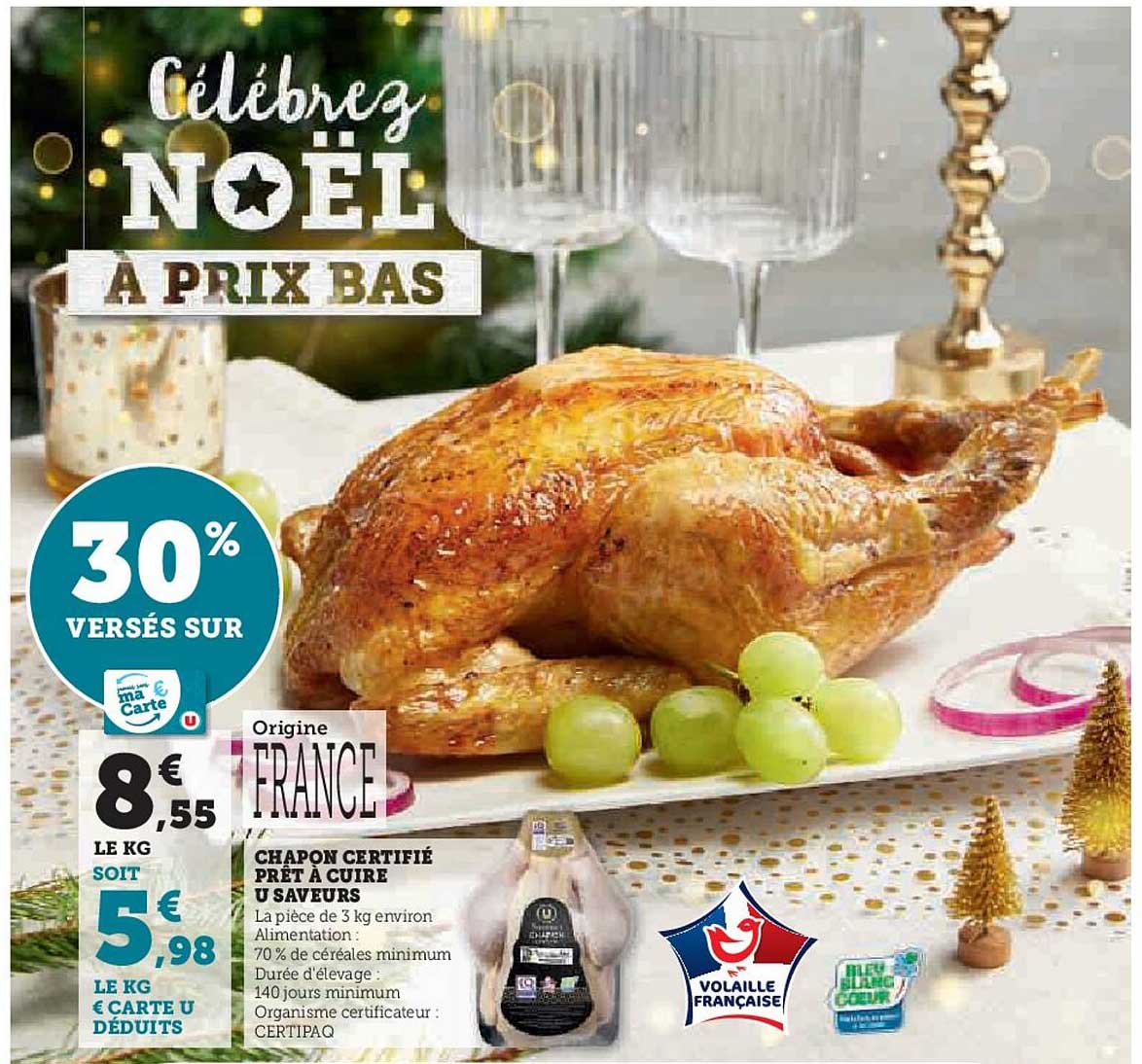 chapon certifie pret a cuire u saveurs