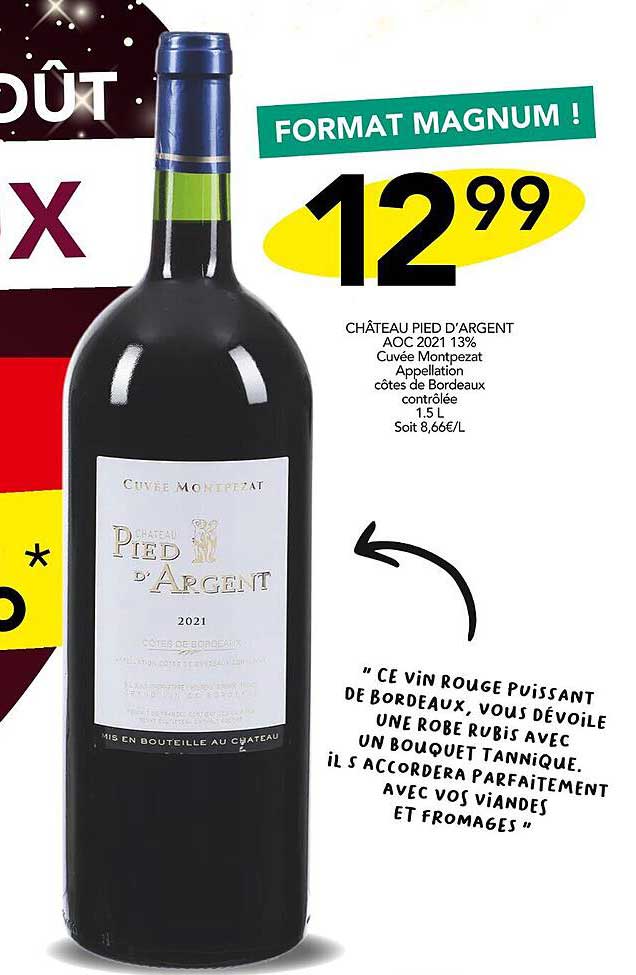 château pied d'argent aoc 2021 13%