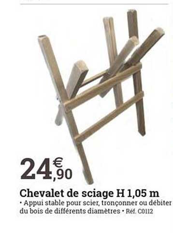 chevalet de sciage h 1,05 m