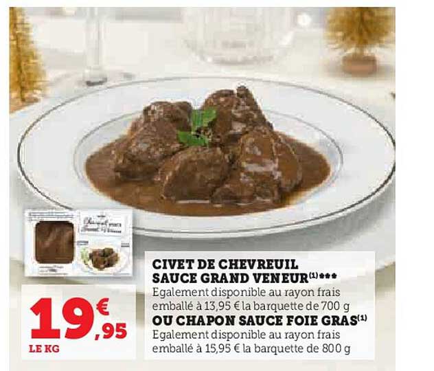 civet de chevreuil sauce grand veneur ou chapon sauce foie gras