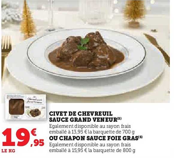 civet de chevreuil sauce grand veneur