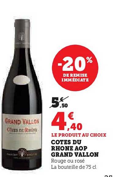 cotes du rhone aop grand vallon