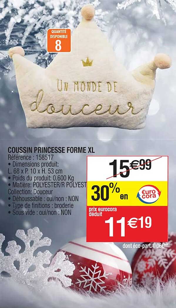 Coussin Princesse Forme XL