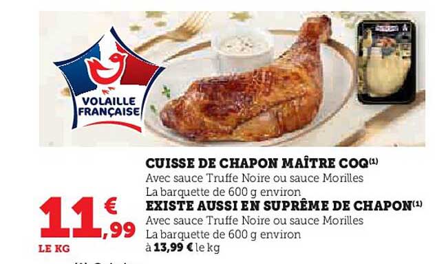 cuisse de chapon maître coq ou suprême de chapon