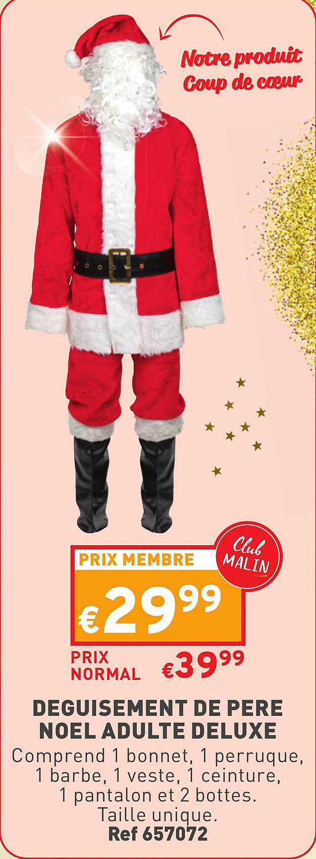 déguisement de père noël adulte de luxe