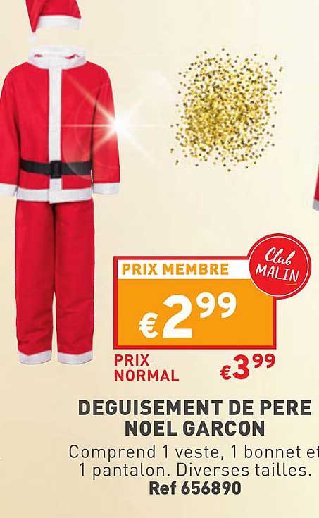 déguisement de père noël garcon