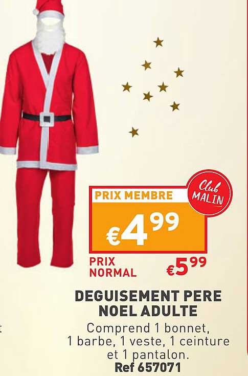 déguisement père noël adulte