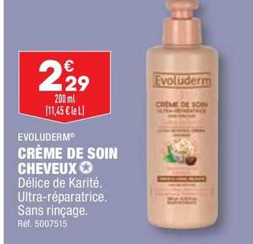 Evoluderm Crème De Soin Cheveux