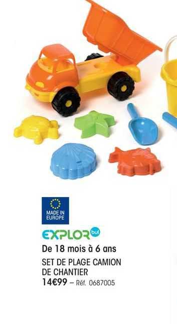 explor ste set de plage camion de chantier