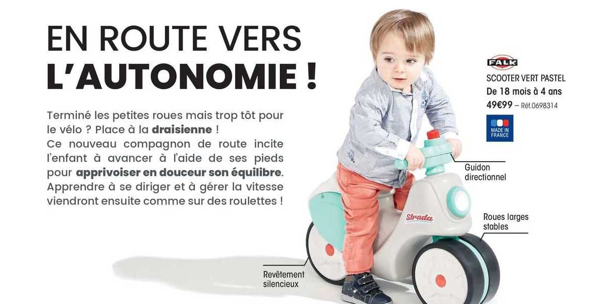 falk scooter vert pastel